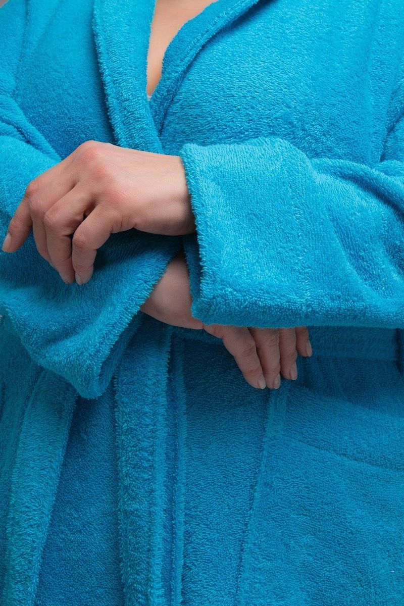 снимок Халат махровый голубой 60-62 от магазина BIO-TEXTILES ОПТ