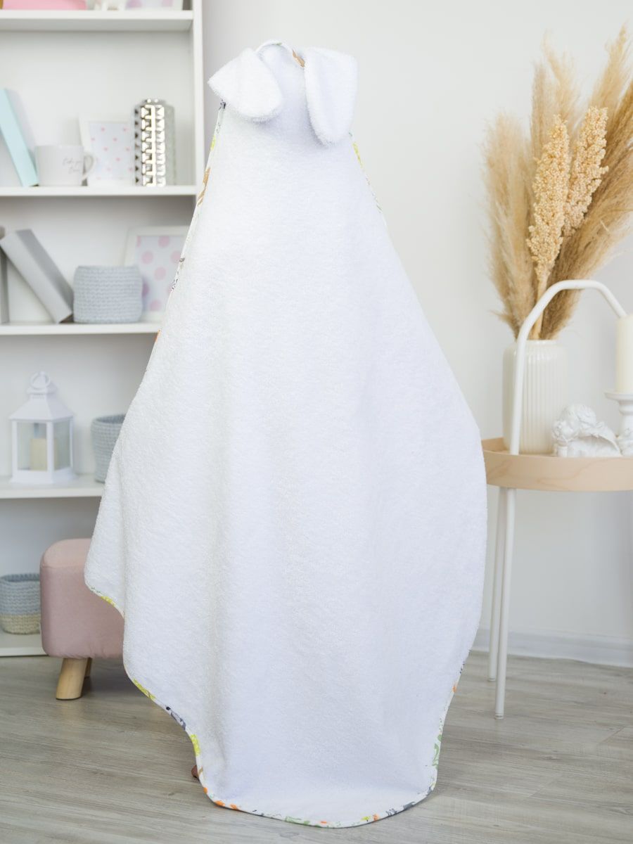 снимок Уголок детский "ЛАПУШКА" 95*95 см. белый, окантовка бязь от магазина BIO-TEXTILES ОПТ